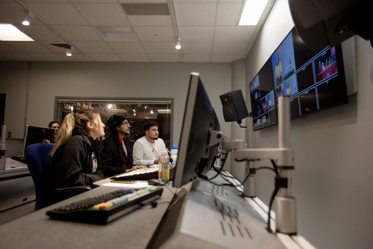 MSU Denver students use their studio on campus to film a forum